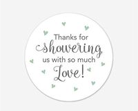 36ct, Baby Shower Or Bridal Shower Stickers, Thanks for Showering us, Sprinkle Shower Stickers (#682-1-MT)