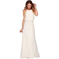 Danhjin Women Sleeveless Summer Casual Dresses Beach Cover Up Plain Pleated Tank Dress Cotton S-XL White