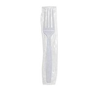 Karat U3520W 7" PS Poly-Wrapped Heavy-Weight Disposable Fork, White (Pack of 1000)