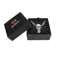 Halloween Creative Stainless Steel Necklace Portable Mini Personal Tube (Black)