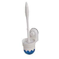 TOPBATHY Toilet Brush Set Suction Cup Toilet Bowl Brush and Holder with Long Handle for Bathroom (White)