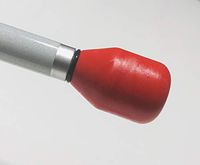 Easy-Glide Highly Visible Cane Tip for The Blind or Visually Impaired, Red, Marshmallow, Hook Style Cane Tip