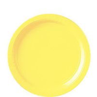 Round Paper Plates | 20ct (10.5 inch, Light Yellow)