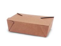 Pack Of 50, Solid #3 Bio Plus Earth Recycled Kraft Take Out Boxes 8.5 X 6.25 X 2.5" 66 Fl Oz Made In USA