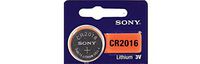 Sony CR2016 3 Volt Lithium Manganese Dioxide Battery, Genuine Sony Blister Packaging (1 Cell)