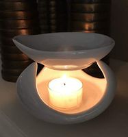 Hand-Crafted Essential Oil Burner Aroma Diffuser - with 5ml Organic Lemongrass Essential Oil