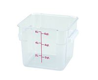 Winco Square Storage Container, 6-Quart,Clear by Winco