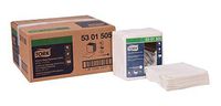Tork 5301505 Heavy-Duty Cleaning Cloth, 1/4 Fold, 12.6" Width x 13" Length, White (Case of 6 Packs, 50 per Pack, 300 Cloths)