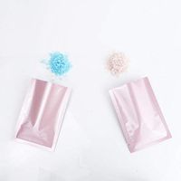 Glossy Pink Heat-Sealable Portable Open-Top Mylar Single-Serving Sample Packets (3 oz (4.7" x 7.1"))