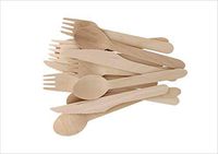 Bosnal – Wooden Disposable Cutlery Set, 6.5 inch, 100 pcs, Compostable, Biodegradable Forks, Knives, and Spoons, Alternative to Plastic Cutlery, Restaurant Grade