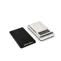 Digital Pocket Scale Portable, Light-Weight Professional Multi-Functional Mini Scale 1000G X 0.1G with Back-Lit LCD Display with Storage Pouch (Black)