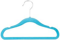 AmazonBasics Kids Velvet Non-Slip Clothes Hangers, 30-Pack, Blue