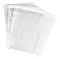 50PCS 8'' x 12'' Clear Self Adhesive Resealable Plastic 1.2mil Cello/Cellophane Wrap Gift Wrapper Food Storage Packing Bags Treat Bag for Snacks Bakery Candle Cookie Basket Supplies