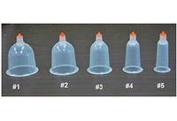 Dong Bang Sterilized Massage Plastic Suction Cups Size 1~5 100PCS (Pump)