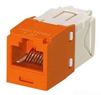 PANDUIT CJ688TGOR Mini-COM Module, CAT 6, UTP, 8 POS 8 WIR