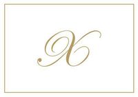 Thank You Notes Personalized Stationery Note Cards for Thank You Note Monogrammed Initial Box of 8 Gold Letter X