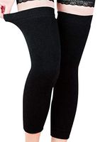 A Pair Elastic Lengthen Cashmere Knitted Knee Sleeve Braces Non-slip Thermal Over Knee Leg Sleeves Support Protector Thigh Calf Warmer Socks Pads Legging Stockings for Women Men, Pain Relief/Arthritis