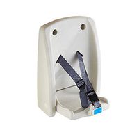 XH Foldable Bath Chair Loadable 77lb Multi-Function Diaper Table Care Table with Seat Belt + Backrest + Stainless Steel Booster Bar, Suitable for Under Three Years Old