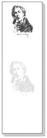 Ars Antigua Slim Writing Blocs (Notepads) • Oscar Wilde Portrait • Engraving 1882 • Two Blocs of 50 Sheets Each - Total of 100 Printed Sheets
