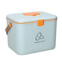 Zsnh Drug Storage Box - Medicine Box Detachable Portable Small Pill Box Family Dorm Room Multi-Layer (Color : Green)