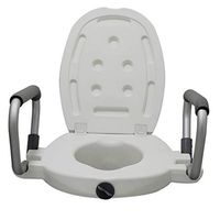 HSRG Medical Elevated Raised Toilet Seat, Portable Toilet Seat Riser with Handles for Handicapped, Elderly, Pregnant Woman,Strengthen