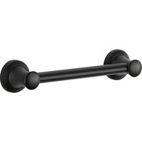 Delta Faucet 41712-BL Transitional Concealed Screw ADA-Compliant Decorative Grab Bar, 12 inch, Flat Black