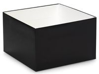 Pack of 25, Solid 8 x 8 x 5" Matte Black Gift & Gourmet Box Bases to Use Food Safe Barrier Like Food Grade Tissue or Cello for Food Packagings(Lids Sold Separately)