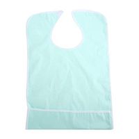 Adult Bibs,Waterproof Adult Elder Mealtime Eating Bib Reusable Clothing Protector Dining Aid(Green)