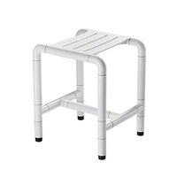 Bath Chair Shower Stool Barrier-Free Shower Seat, Bathroom Elderly Disabled Stainless Steel Anti-Skid Bath Stool Shower Stool, Maximum Load-Bearing 300KG Bathroom Wheelchair Aids Adjustable