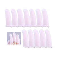 EOPER 200 Pieces Finger Protectors Guards Cotton Toe Thumb Protector Cushion Sleeves Labor Insurance Gloves Jewelry Clean Smudges Electronic Repair Painting Crafting White