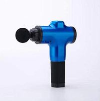Portable Massage Gun Cordless Handheld Deep Tissue Muscle Massager Fascia Gun Massage Tool with 4 Massage Heads and 6 Adjustable Speed for Pain Relief (Blue)