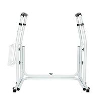 Moonwind Medical Toilet Rail Stand Alone Commode Safety Frame Bathroom Grab Rail with Magazine Holder for Elderly, Senior, Handicap