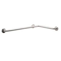 CSI Bathware BAR-HA2736-TW-125-PN L-Shaped Horizontal Angle Grab Bar, Satin Peened