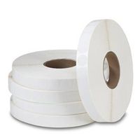 1" Round White Paper Tabs/Wafer Seals w Pinfed Edges - Roll of 3,125