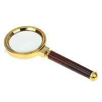 Greenery Delicate Portable Mini 10X BigEye Magnifier Wooden Handheld Reading Examining Fixing Magnifying Glass Pocket-size Weak Sight Helper Diameter 60mm/ 2.3"