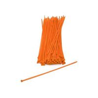 Mutual Industries 14970-145-7 Multi-Purpose Locking Ties, 7", Neon Orange (Pack of 100)