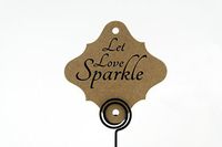 36pc Wedding Sparklers Tags - Let Love Sparkle - Kraft Color Shimmer Paper