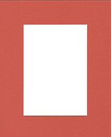 Pack of (5) 11x14 Acid Free White Core Picture Mats Cut for 8x10 Pictures in Orange