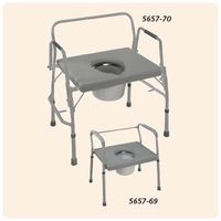 Heavy-Duty Steel Commodes - with fixed arms