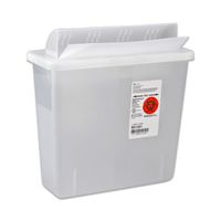 Covidien 851301 SharpSafety in Room Sharps Container with Open Lid, 5 Quart Capacity, Transparent Red (Pack of 20)