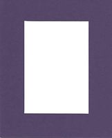 Pack of (2) 16x20 Acid Free White Core Picture Mats Cut for 11x14 Pictures in Purple