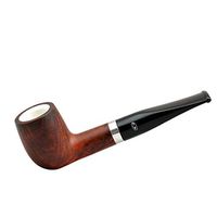 Gasparini Orange Billiard Briar Brown Meerschaum Lined Tobacco Smoking Pipe