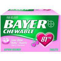31284000000 Bayer Aspirin Child Chewable Cherry 36 Per Bottle by Bayer Consumer Products -Part no. 31284000000