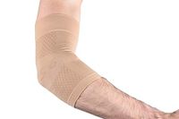 OrthoSleeve ES6 Elbow Bracing Sleeve (One Sleeve) relieves Tennis and Golfer's Elbow Pain, General Elbow Pain, Forearm Pain and Reduces Swelling (Natural, Small)