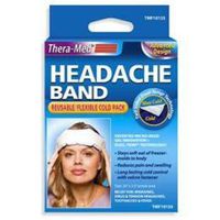 Thera-Med Cold Pack Head Ache Band. Comfortable. Convenient. Reusable. For Safe & Natural Pain Relief.