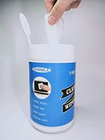 100pcs Disposable Wet Wipes 75 Alcohol Car Antiseptic Cleaning Swabs Pads Wipes Cleanser Portable for Toys,Home,Office, Restaurant 1 Bottle