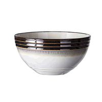 BBSEQ Creative Minimalist Retro Threaded Bowl, Ceramic Bowl, Noodle Fruit Salad Bowl, Creative Cutlery