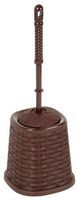 Wicker Free Standing Toilet Brush and Holder Color: Brown