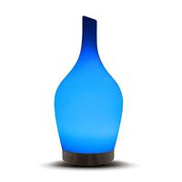 TOMNEW Glass Oil Diffuser 100ml Art Usltrasonic Essential Oil Aromatherpy Diffuser Humidifier 7 Color Led Light for Home Office Living Room Spa Yoga (XB60)