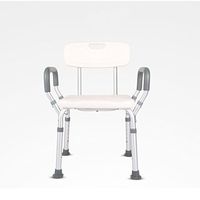 Deluxe Height Adjustable Aluminium Bath/Shower Chair with Back and Shower Head Holder -by TIANTA